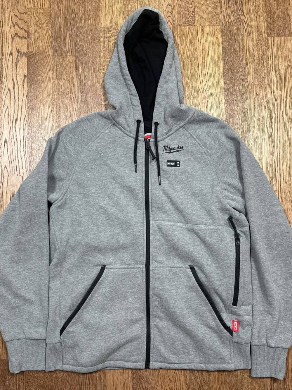 Milwaukee Tool M12 Gray Full Zip Heated Hoodie Womens Medium TESTED, NO BATTERY